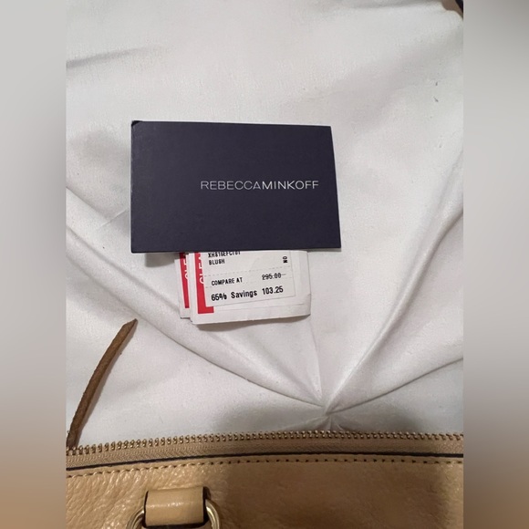 rebecca minkoff almond leather moto handbag - Picture 6 of 7